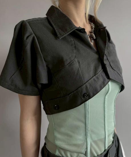【Chinatsu Aoyama】 RE Makers Shirt Charcoal / 260702-024