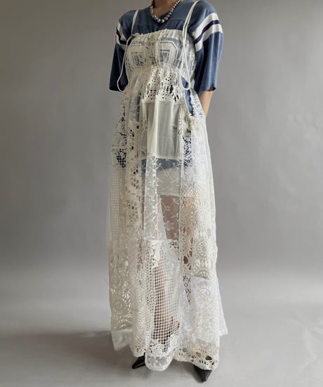 【RE;CIRCLE】RE Crochet Patch Camisole One-Piece/240829-005