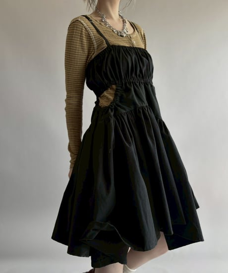 【RE;CIRCLE】 RE ARMY Gather Middle One-piece Black / 260326-002