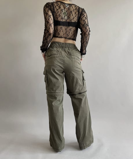 【USED】 Lace Patterned Sheer Top/240414-024