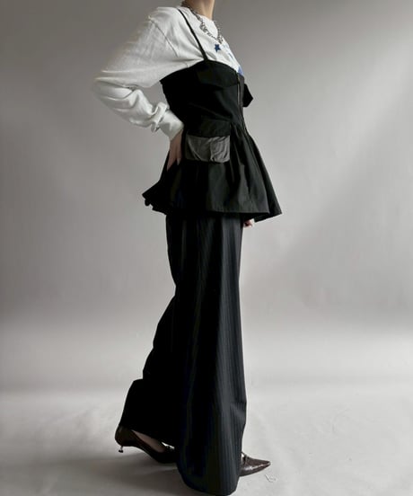 【RE;CIRCLE】 RE U.S Military Rebuild Mini One-Piece Black / 260423-005