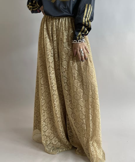 【USED】 Lace Patterned Sheer Pants/ 240921-023
