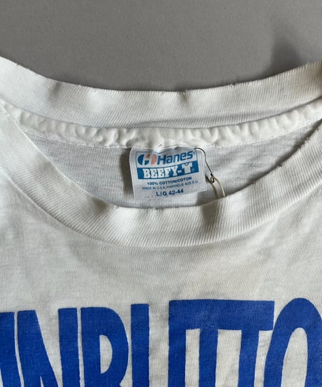 【USED】 Made in USA  80's Hanes UNBUTTON YOUR FLY T-Shirt /240720-023