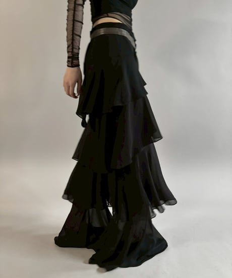 【USED】 Tiered Layered Sheer Pants /260307-024