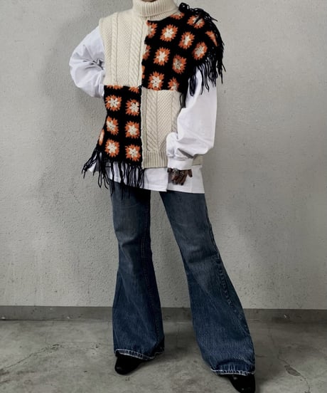 【RE;CIRCLE】 Granny Knit Vest /210125-007