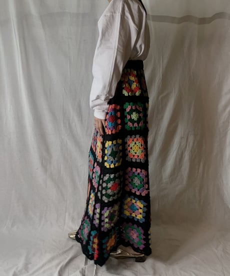 【USED】　Granny Knit Long Skirt②/210404-010