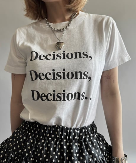 【USED】 RESIZED MADE in USA SCREEN STARS BEST Decisions T-Shirt / 250913-005