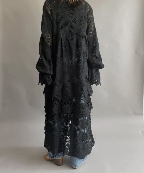 【RE;CIRCLE】 RE Crochet One-piece Black / 230330-008