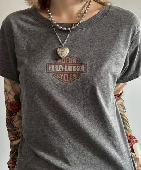 【USED】 HARLEY DAVIDSON TATTOO sleeve design top / 250913-012