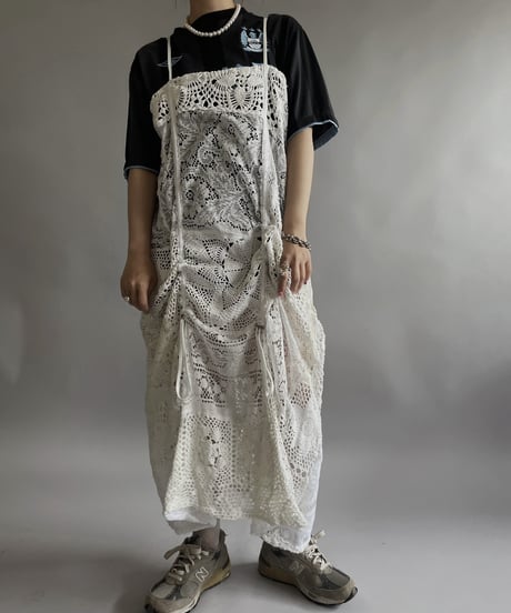 【RE;CIRCLE】 RE Crochet Patch Code Camisole One-Piece / 240509-003