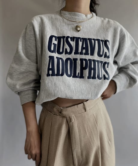 【USED】 Reverse Weave Crew Neck Sweatshirt "Gustavus Adolphus" / 220903-027