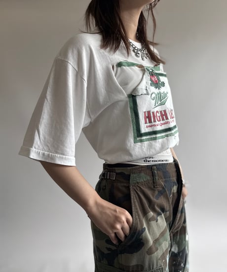 【USED】 80~90's Miller HIGHT LIFE  T-Shirt / 250614-015