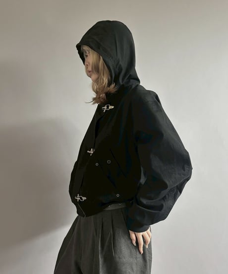 【RE;CIRCLE】RE U.S Military Rebuild Hooded Fireman Jacket Black / 260226-018
