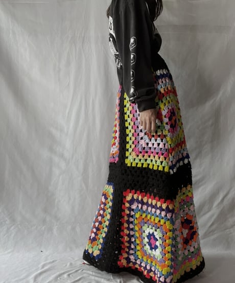 【RE;CIRCLE】 RE Granny Knit Long Skirt②/211014-013