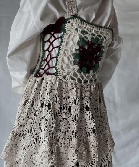 【RE;CIRCLE】 RE Granny × Crochet N/S One-piece②/211014-018