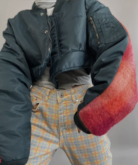 【RE;CIRCLE】 RE Short MA-1 Blanket Docking Jacket Navy / 221208-005