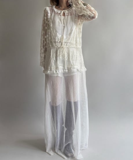 【USED】 Lace Patterned Long One-Piece/250906-025