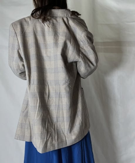 【USED】  Plaid Tailored Jacket/211014-047