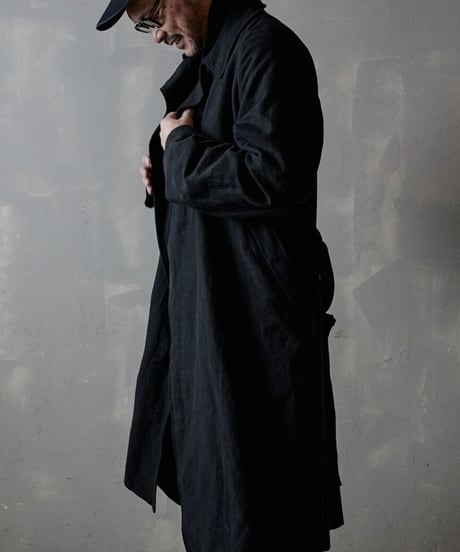 【RE;CIRCLE】 RE 1950s Flench Linen Coat  BLACK / 221031-006