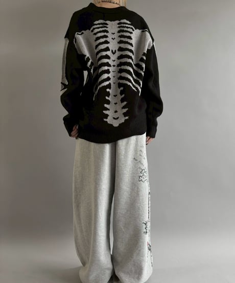【USED】 Skeleton Print Cardigan /251101-007