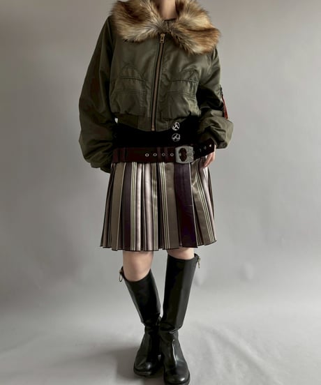 【RE;CIRCLE】  RE MA-1 Fur Collar Short Jacket/ 251120-001
