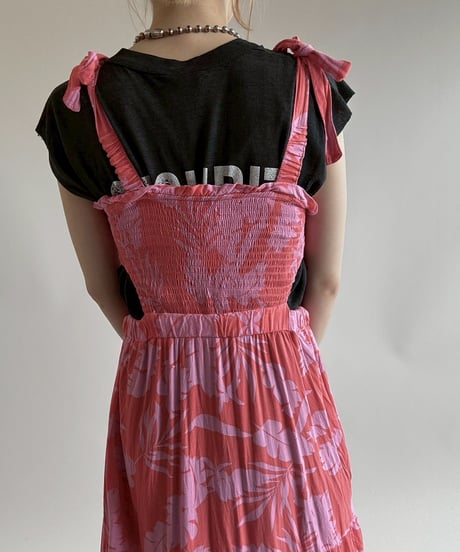 【USED】 Flower Pattern Camisole Long One-Piece  / 250628-010