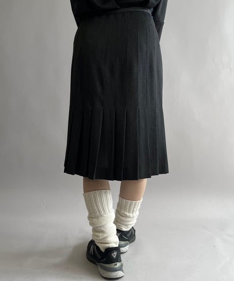 【USED】 Wool Pleats Skirt/ 240921-003