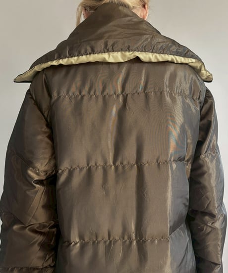 【USED】 Made in USA BILL BLASS Double Zip up Down Long Coat / 260131-004
