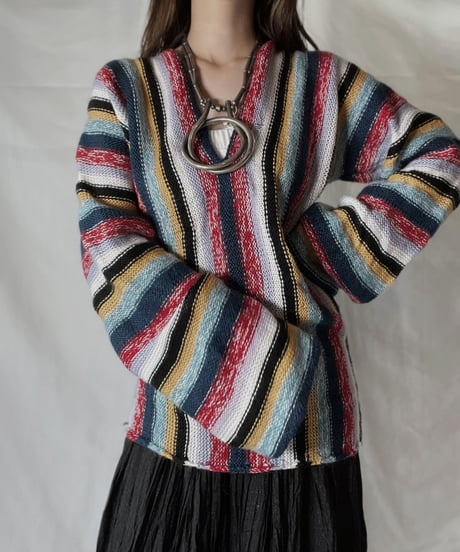 【USED】  Crochet Knit L/S Top ②/211014-035