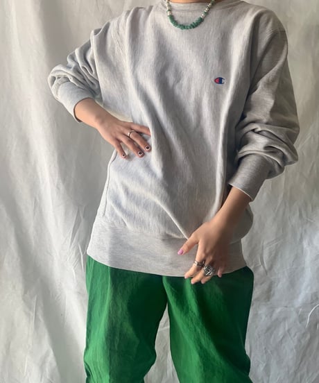 【USED】90's USA Champion Reverse Weave Sweat One Point /210213-005