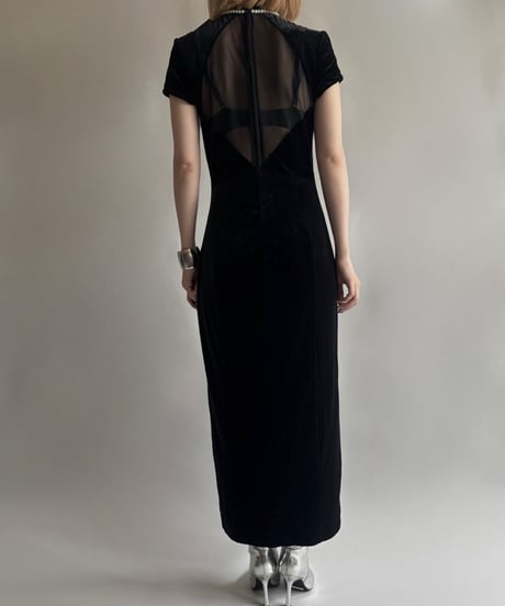 【USED】 Velour slit One-Piece  /250906-015