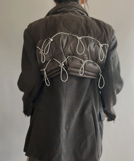 【RE;CIRCLE】 RE Draw Code Down Vest Brown / 221215-001