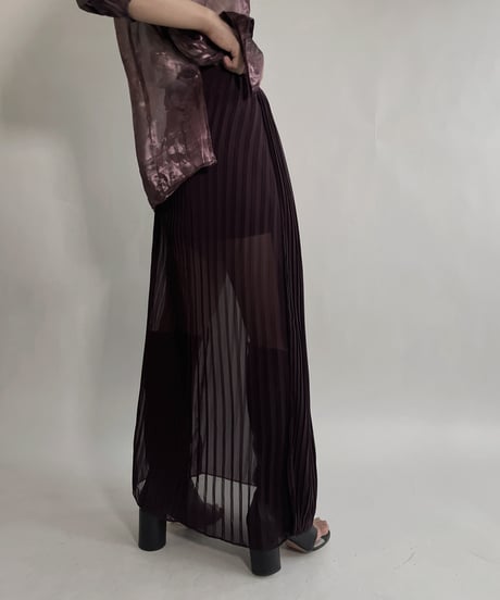 【USED】 Poly Long Skirt / 220702-004