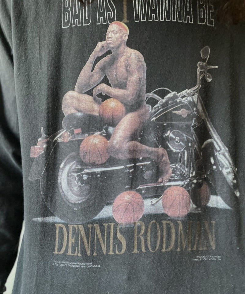 USED】 Made in USA DENNIS RODMAN L/S T-Shirt / ...