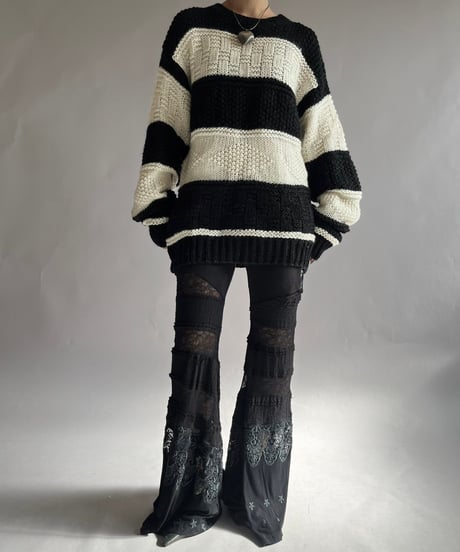 【USED】 PRINCE BERNAD Border Knit Top/241207-013