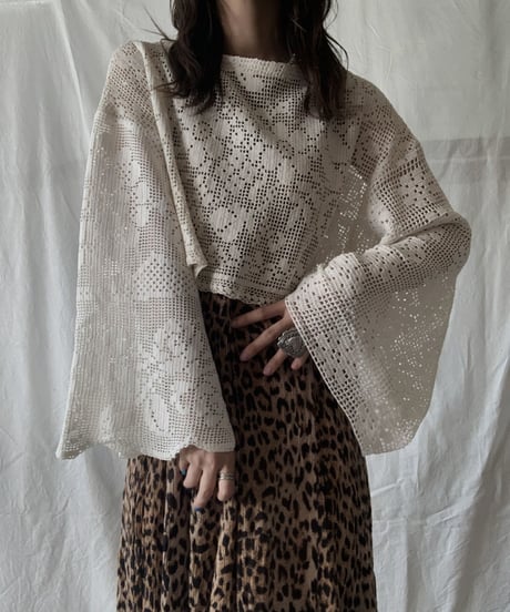 【RE;CIRCLE】 RE Crochet L/S Top②/210611-019