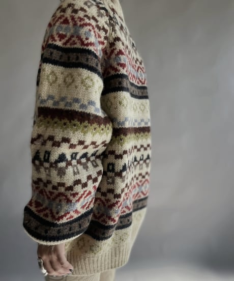【USED】100% LANA Wool L/S Knit Top /240113-024