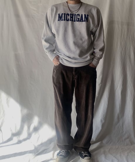 【USED】 90's Mexico Champion Reverse Weave Sweat MICHIGAN / 210127-040