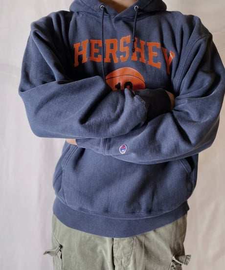 【USED】  Champion Reverse Weave Hoodie HERSHEY/210902-050