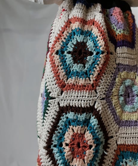 【RE;CIRCLE】 RE Granny Knit Long Skirt③/210917-006