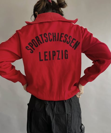 【USED】 Poly Zip-up Line Top Red / 230128-005