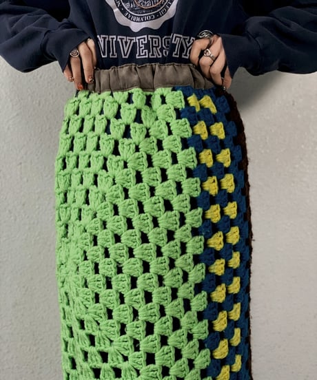 【RE;CIRCLE】 Granny Knit Long Skirt ① /210125-008