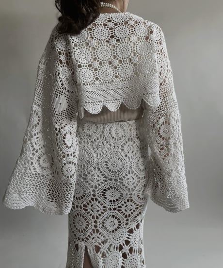 【RE;CIRCLE】 RE Crochet Lace Shirt Tops / 220427-011