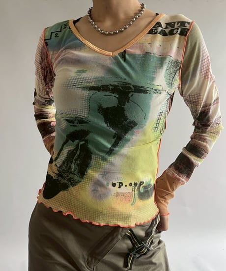 【USED】 Cop.Copine Sheer Design Top  /251014-036