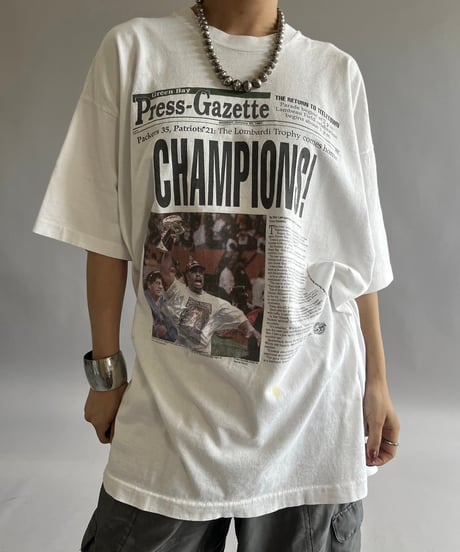 【USED】 Fruit of the Loom News Paper T-Shirt /240824-024