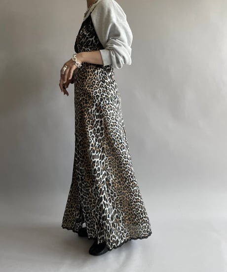 【USED】 Leopard Patterned Camisole Long One-Piece /240914-032