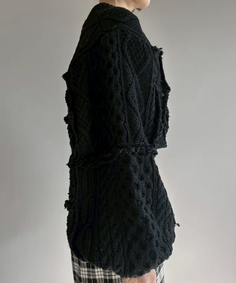 【RE;CIRCLE】 RE Aran Knit Patchwork Pullover Top / 251218-007