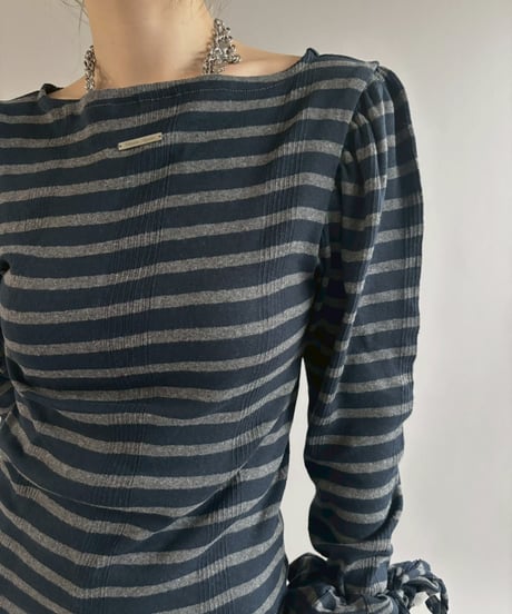 【RE;CIRCLE】 RE Border Top/ 260402-004