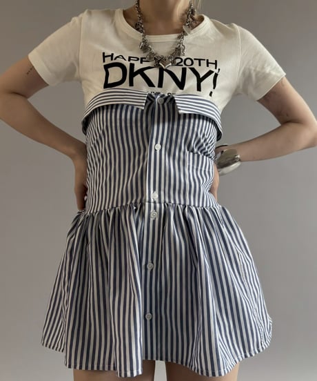 【RE;CIRCLE】  RE Stripe Shirt Mini One-Piece / 260611-008