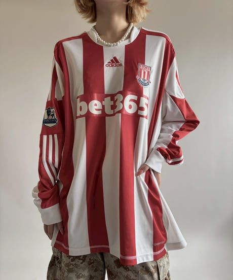 【USED】 adidas 12~13's CAMERON Stoke City FC Soccer Shirt/ 250607-019